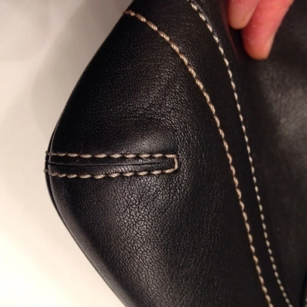 COACH Black Leather Soho Slim Convertible bag